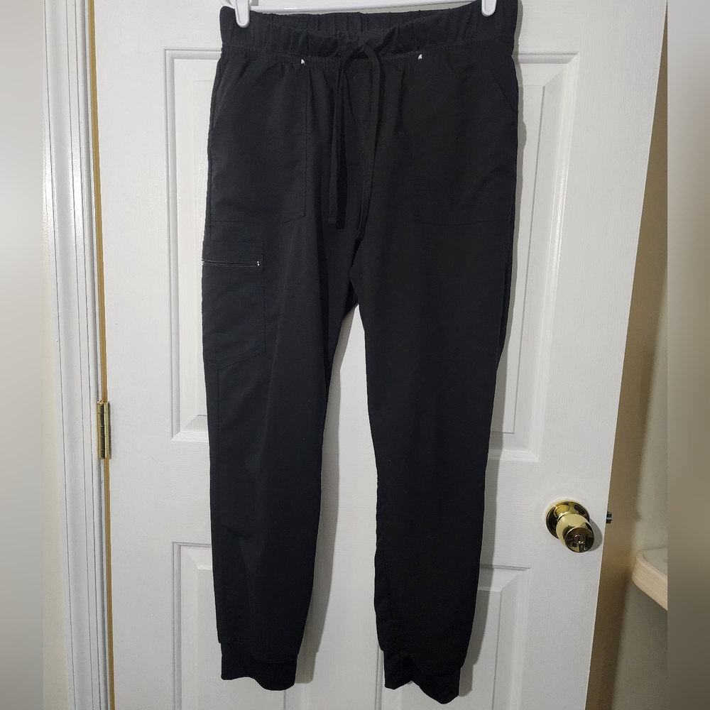 Scrubstar Women's L Black jogger scrub bottoms